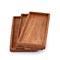 Acacia Wood Rectangular Wooden Platters for Home Decor, Food, Vegetables, Fruit, Charcuterie, Appetizer Serving Tray (13" x 5.5" x 0.75") (Set of 3)